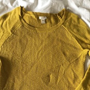 JCrew waffle crew neck sweater